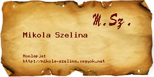 Mikola Szelina névjegykártya